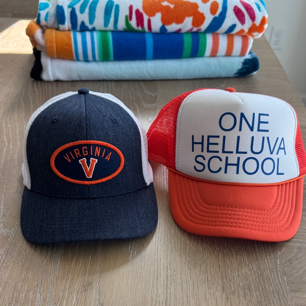 UVA Trucker Caps Hats Virginia Hoos Cavs ONE HELLUVA SCHOOL GAME DAY Legacy FUN